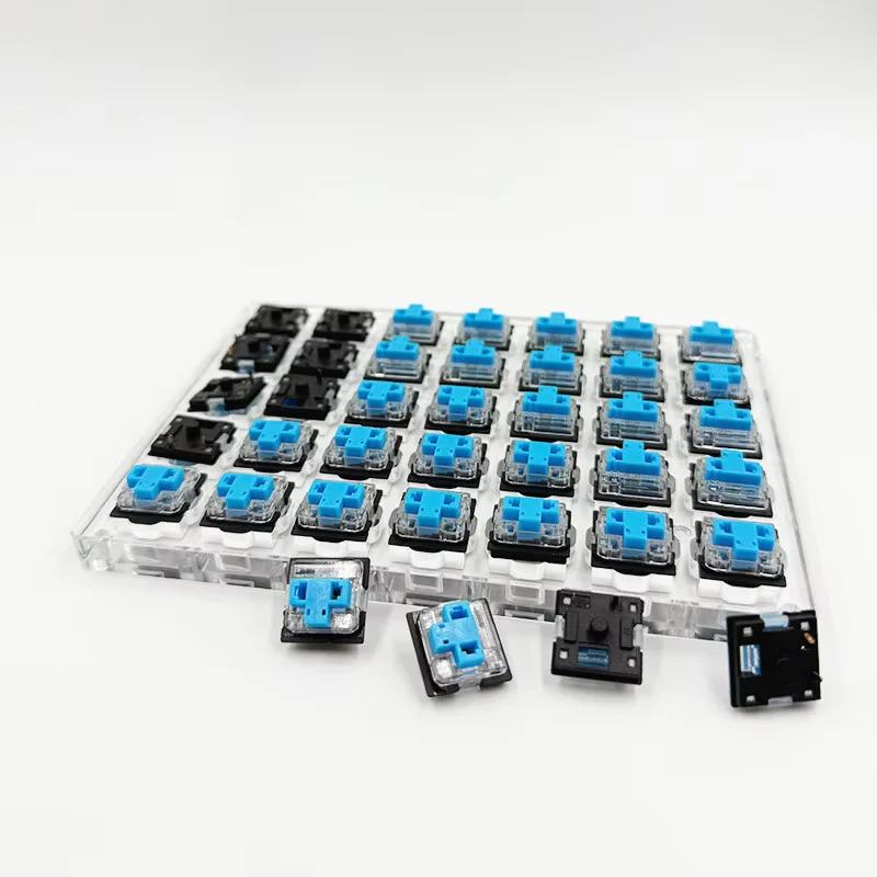 Low Profile Switch for Mechanical Keyboard Black Bottom Housing 3 Pin Blue RGB Customized DIY Hot Swap