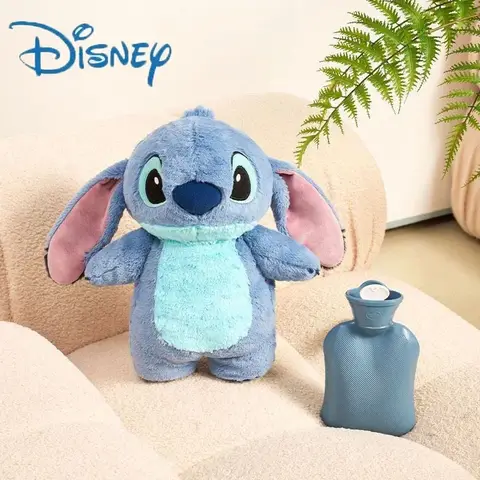 Stitch Angel Lotso Pluche Hand Warme Fles Warmwaterflessen Kawaii Zachte Winter Draagbare Warme Handtas Anime Speelgoed Kerstcadeau