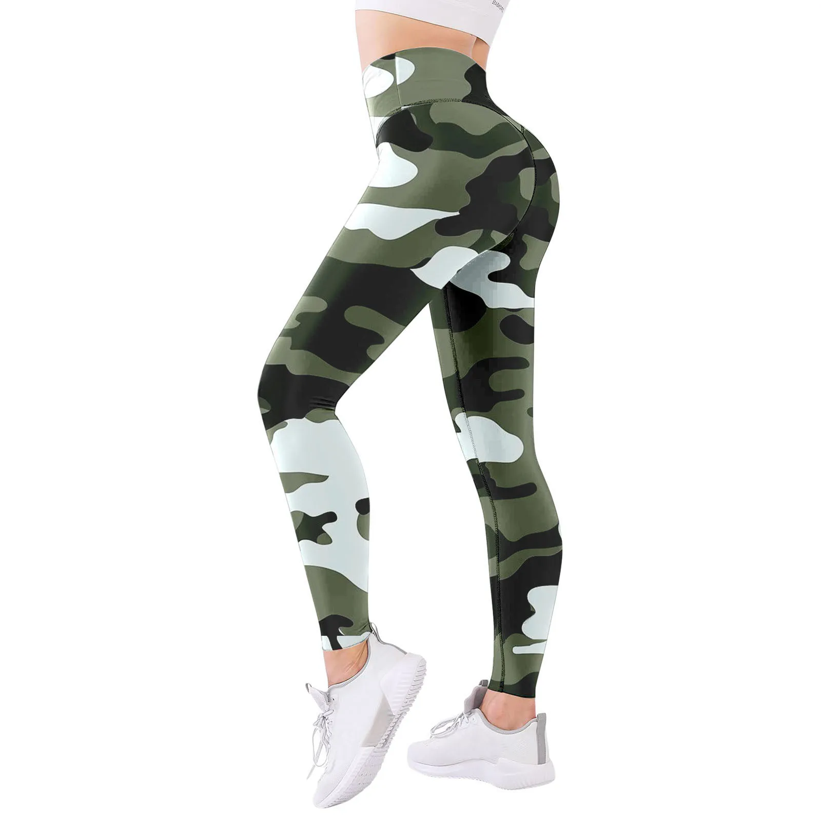 Vintage Seamless Flower Print Leggings New Women Sexy Fitness Gym Legging Push up High Waist Elastic Sport Pants Women Clothing