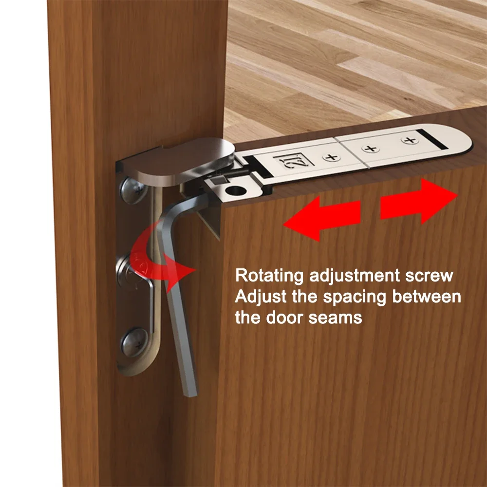 

Concealed 3D Heavy Duty 2-piece Set Adjustable Furniture Hinges For Room Doors Wooden Doors Flush Doors Top Bottom Pivots