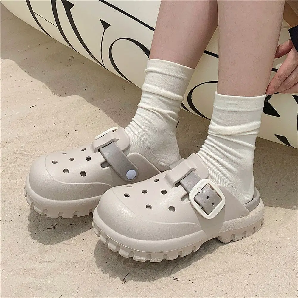 

Men Women Outdoor Fashion Beach Cave Shoes Casual Sports Wind Couple Breathable Soft Baotou Slippers Summer