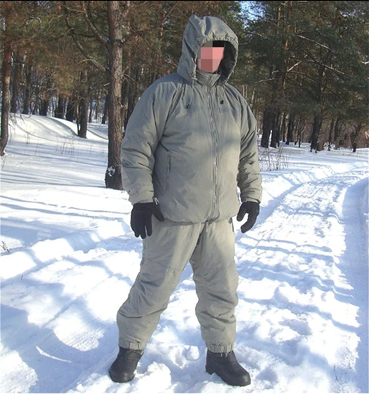 Outdoor Extreme Cold Warm Cotton Clothing L7 Anti Cold Thick Military Coat Cotton Pants Set