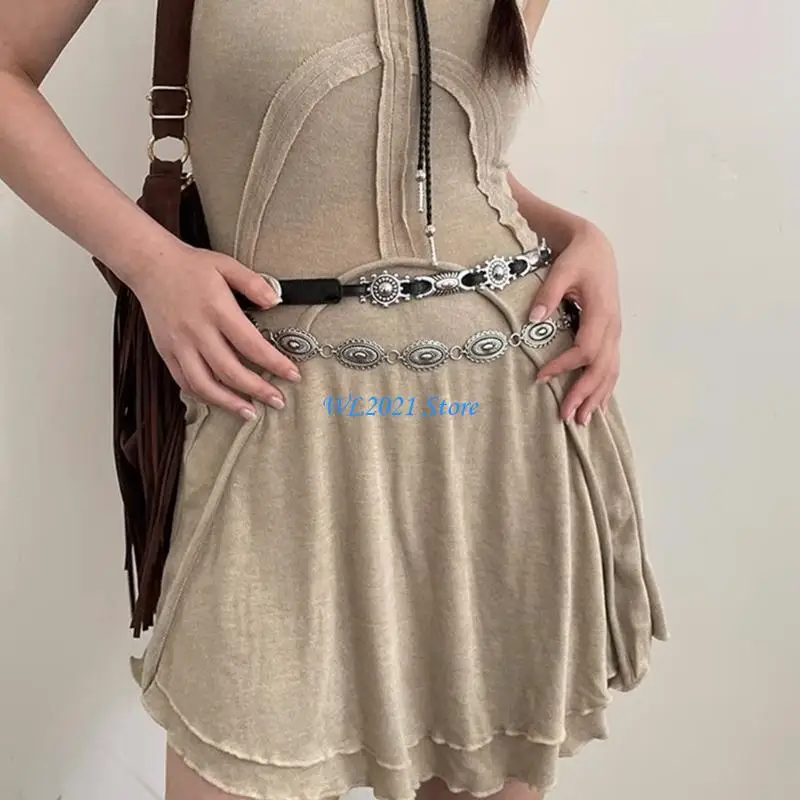 

G5GC Womens Leathers Belt Fashion Summer Thin Belt Decorative Jeans Dress Waist Belt