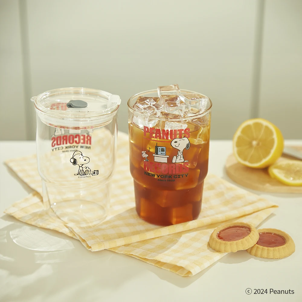 피너츠 스누 글라스 텀블러 / 캐릭터, 홈, 인테리어, 주방, 컵, 선물, 생일, 집들이,... - 4