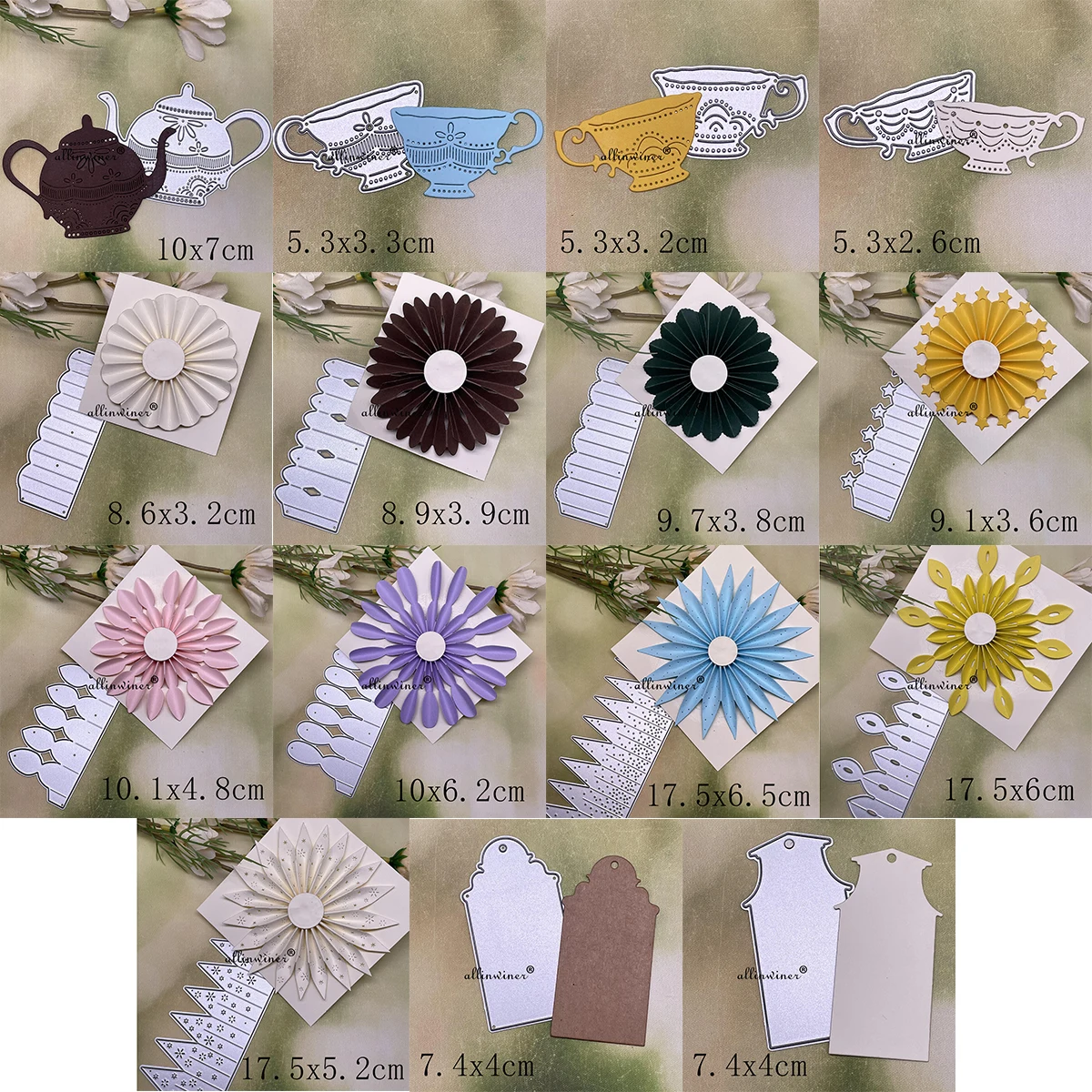 New Flower Border Teacup Metal Cutting Dies for DIY Scrapbooking Album Paper Cards Decorative Crafts Embossing Die Cuts