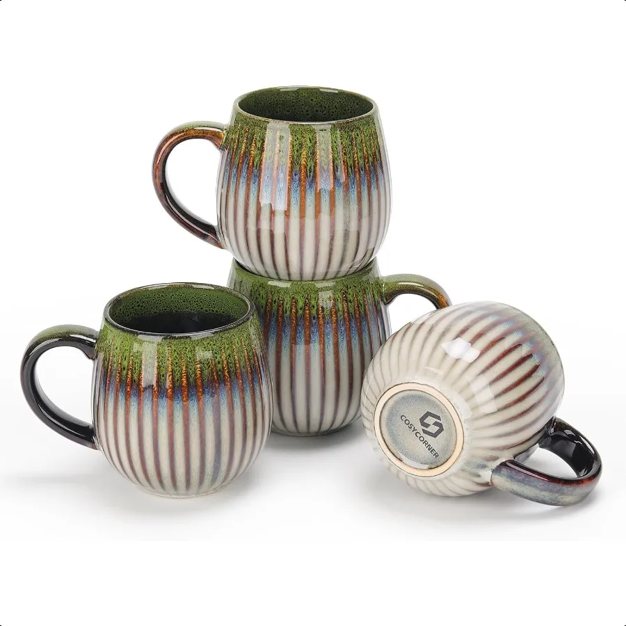 

CosyCorner Ceramic Coffee Mugs Set 17 oz Large Coffee Cups for Home and Office Ceramic Cup for Coffee TeaB×4 pcs