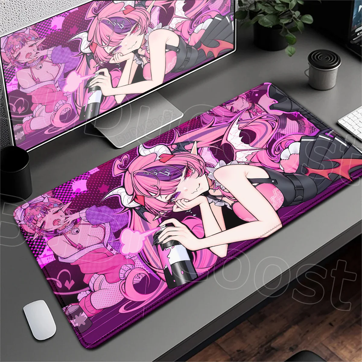 E-Sport-Gamer-Notebook-Mauspad, Kawaii-Mädchen-Mauspad, Bürozubehör, rutschfeste Gummibasis, Gaming-Tastatur-Teppiche. – Detail 6