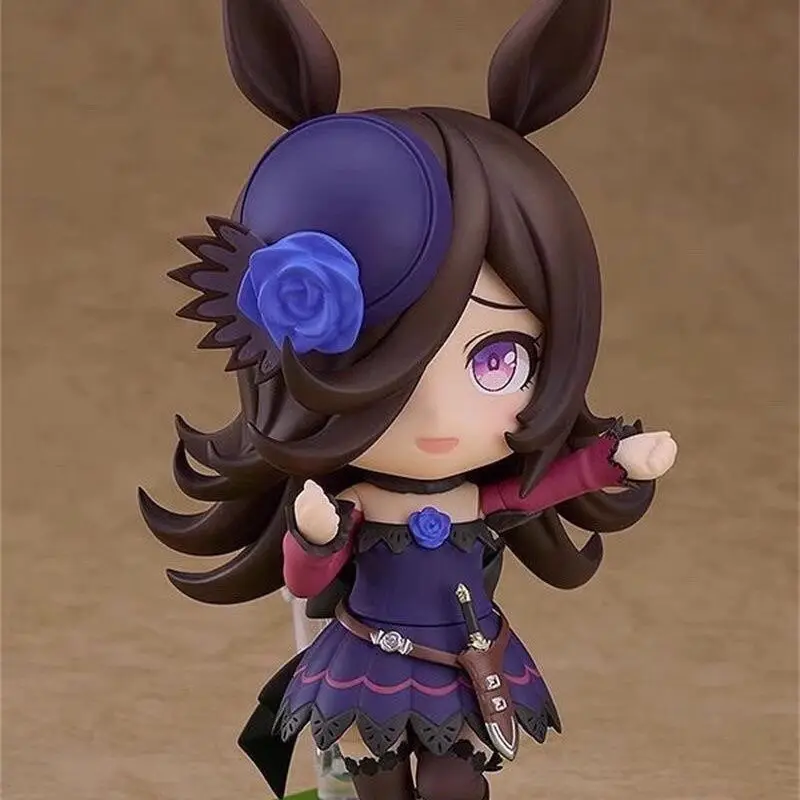 Uma Musume Pretty Derby Rice Shower Figure Chibi Swappable Hands And Faces Anime Pvc Collectible Model Desktop Toy Adult Gift