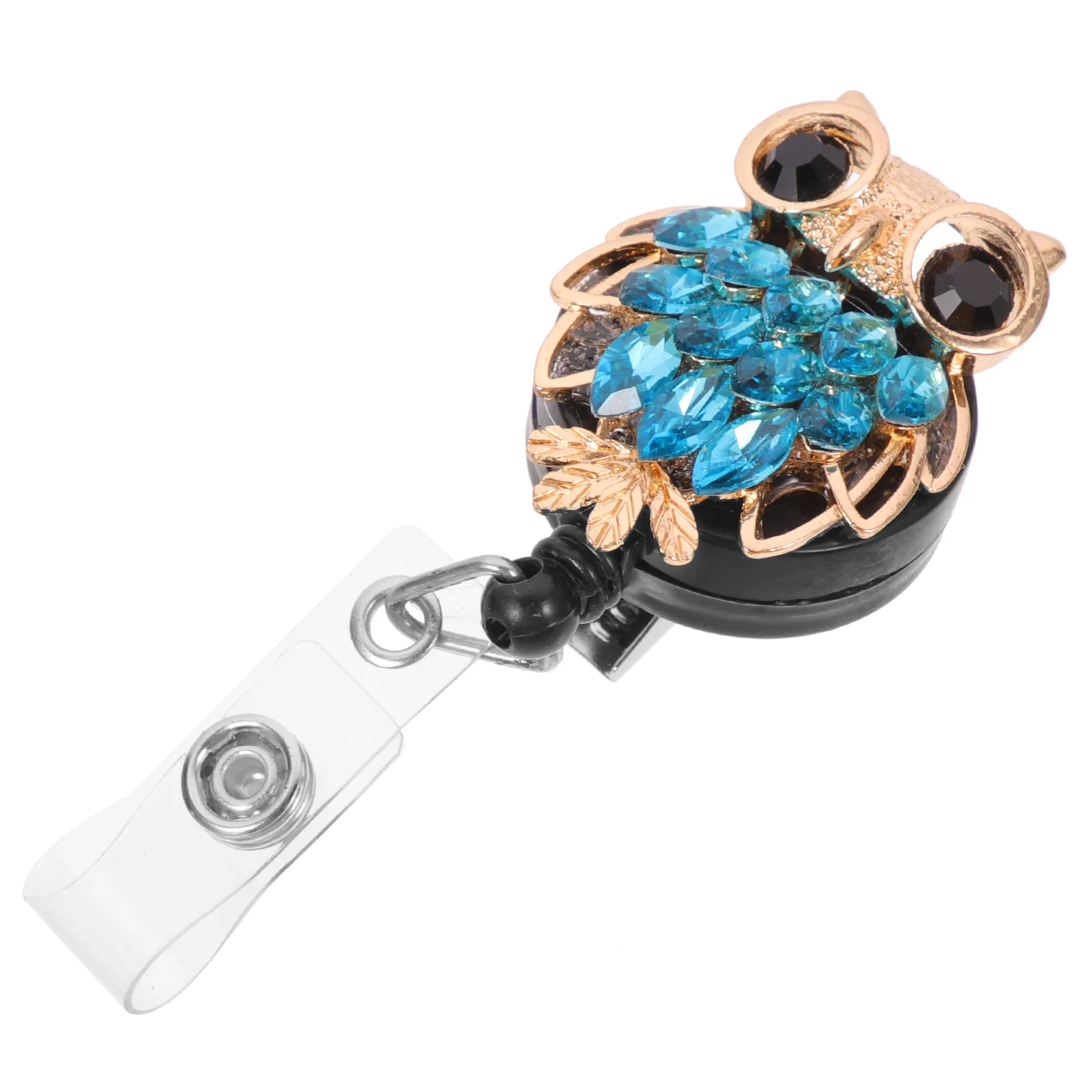 قابل للسحب حامل كليب البومة على شكل مشبك لبطاقة الهوية اسم العلامة العمل المدرسة الأحداث تلسكوبي شارة كليب شارة الزخرفية #2