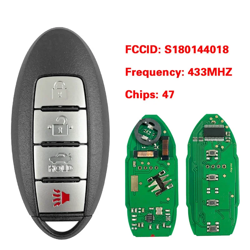 

CN027062 Aftermarket Keylss Car Key Control For N-issan Altima Maxima 2013-2015 Remote Key 434Mhz ID47 Continental S180144018