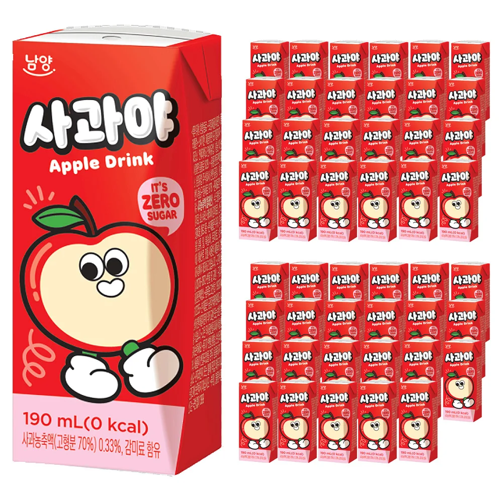 نام يانغ ناميانج تفاح يا زيرو ساغاوايا 190 مل 48 عبوة عصير تفاح #1