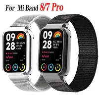 For Xiaomi Mi Band 8 7 Pro Smart wacth Strap Nylon Strap+Metal Case For Mi Band 8 Pro Bracelet For Mi Band 7Pro Protective Cover