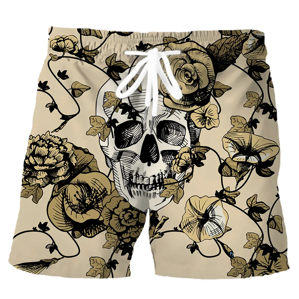 Summer 2026 Season New Men's Casual Shorts with Cool 3D Pattern Printing for Vacation and Leisure, Breathable Beach Pants