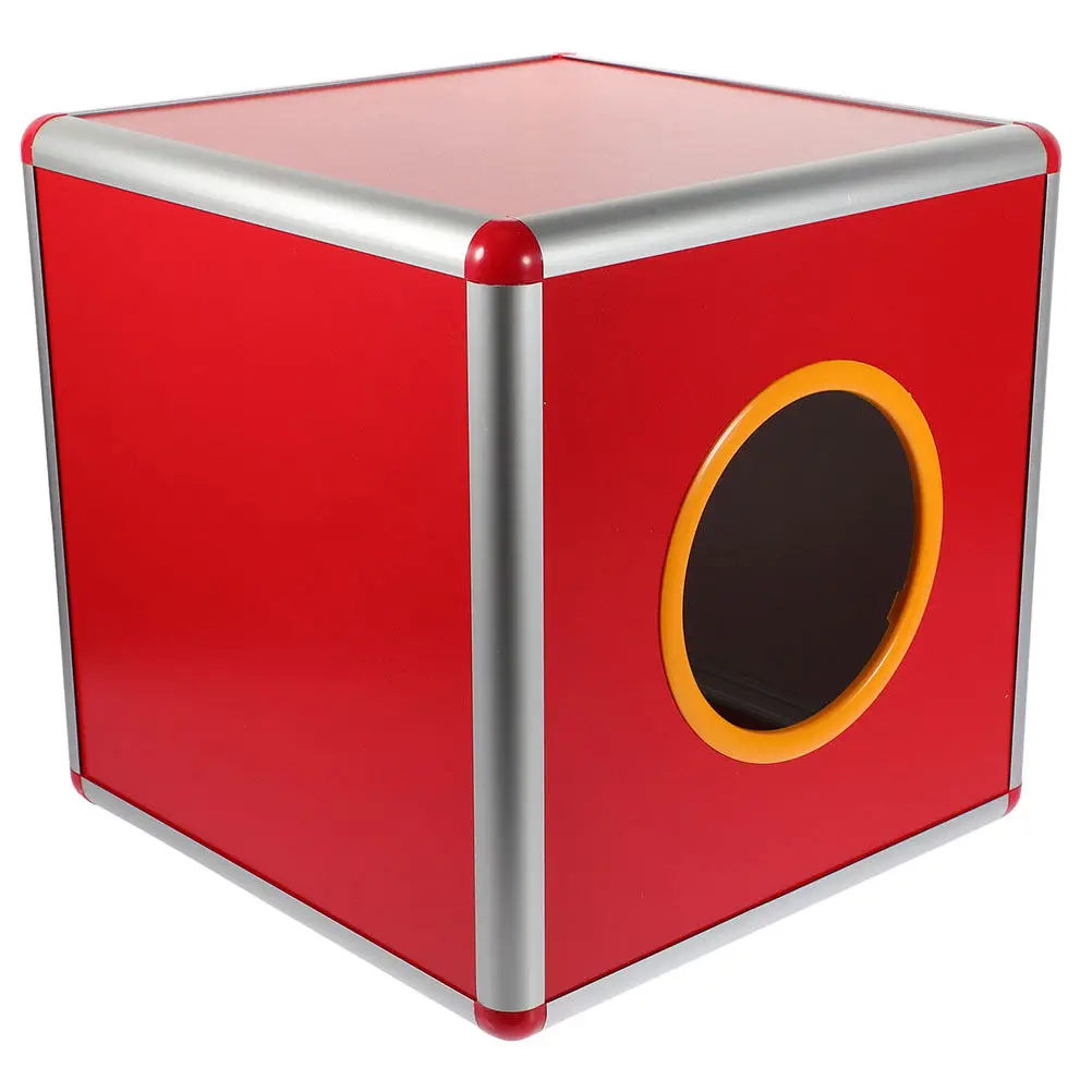 

Lottery Box Aluminum Alloy Square Raffle Storage Container for Party Meeting Game Lottery and Ticket Holder