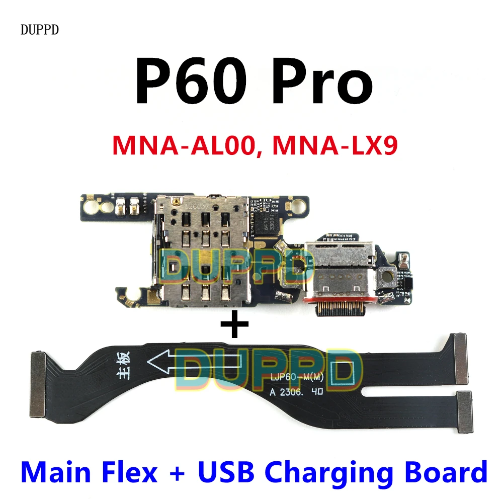 Für Huawei P60 Pro P60Pro USB Typ-C 3,1 Lade Port Ladegerät Dock Jack Board Mic Connector Motherboard Hauptplatine flex Kabel