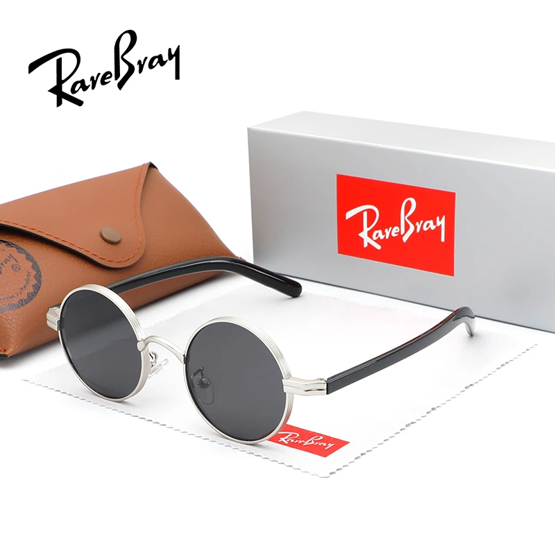 

Солнцезащитные очки RareBray Round Retro для мужчин и женщин, UV400, дизайнерские, из сплава, в стиле панк, для активного отдыха
