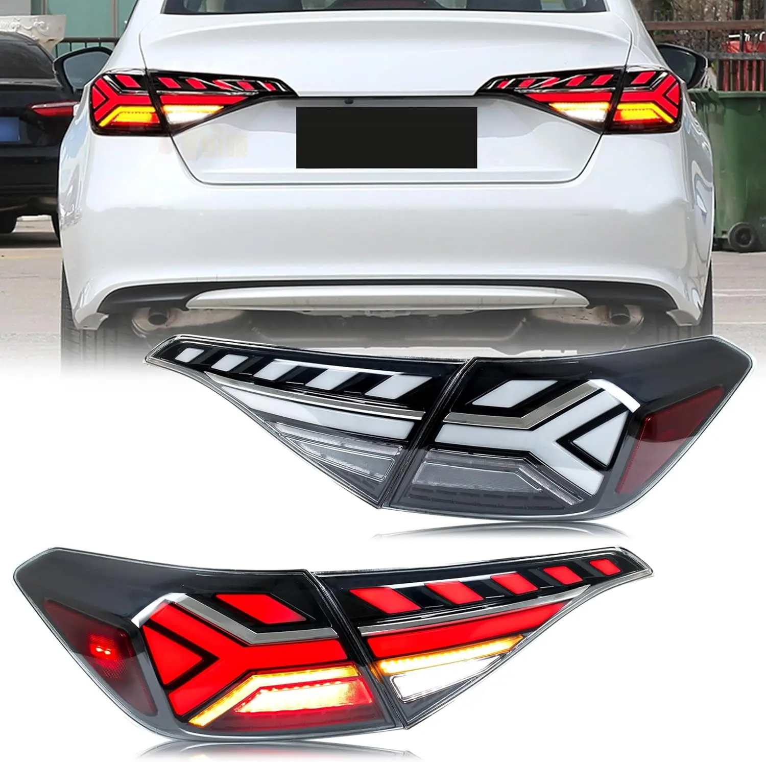 LED Tail Lights for Honda Civic 2022 2023 2024 2025 Sedan 11th Gen Start-up Animation Sequential Signal Rear Lamps