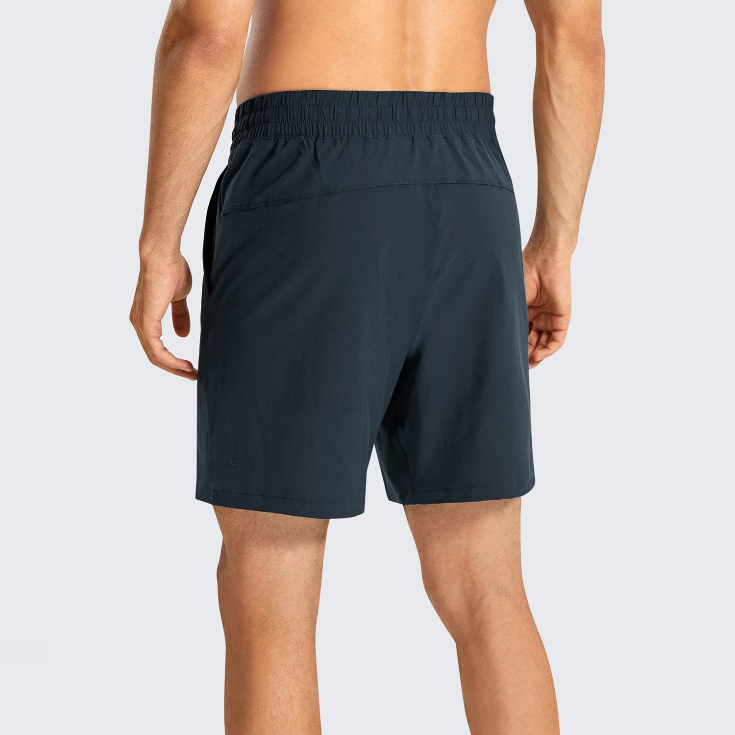 CRZ YOGA Men\'s Linerless Workout Shorts - 7\'\' Quick Dry Running Sports Athletic Gym Shorts with Pockets