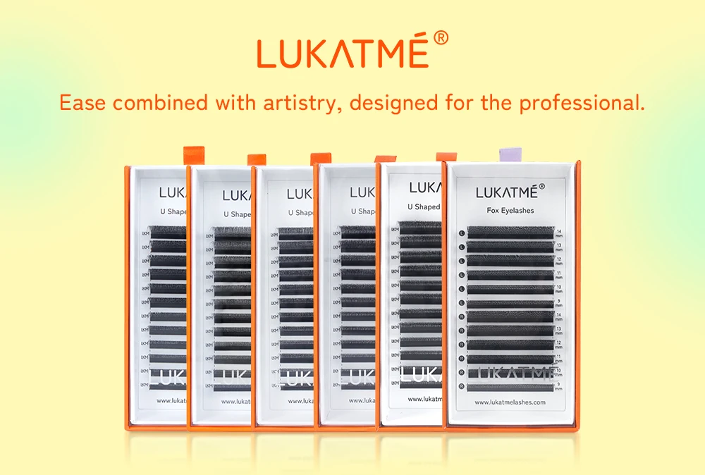 LUKATME U-Form YY Wimpern Weiche Natürliche Wimpernverlängerung in Gemischten Längen Komfortable Leichtgewichtige Fox U-YY Cosplay Make-up-Tools – Detail 10