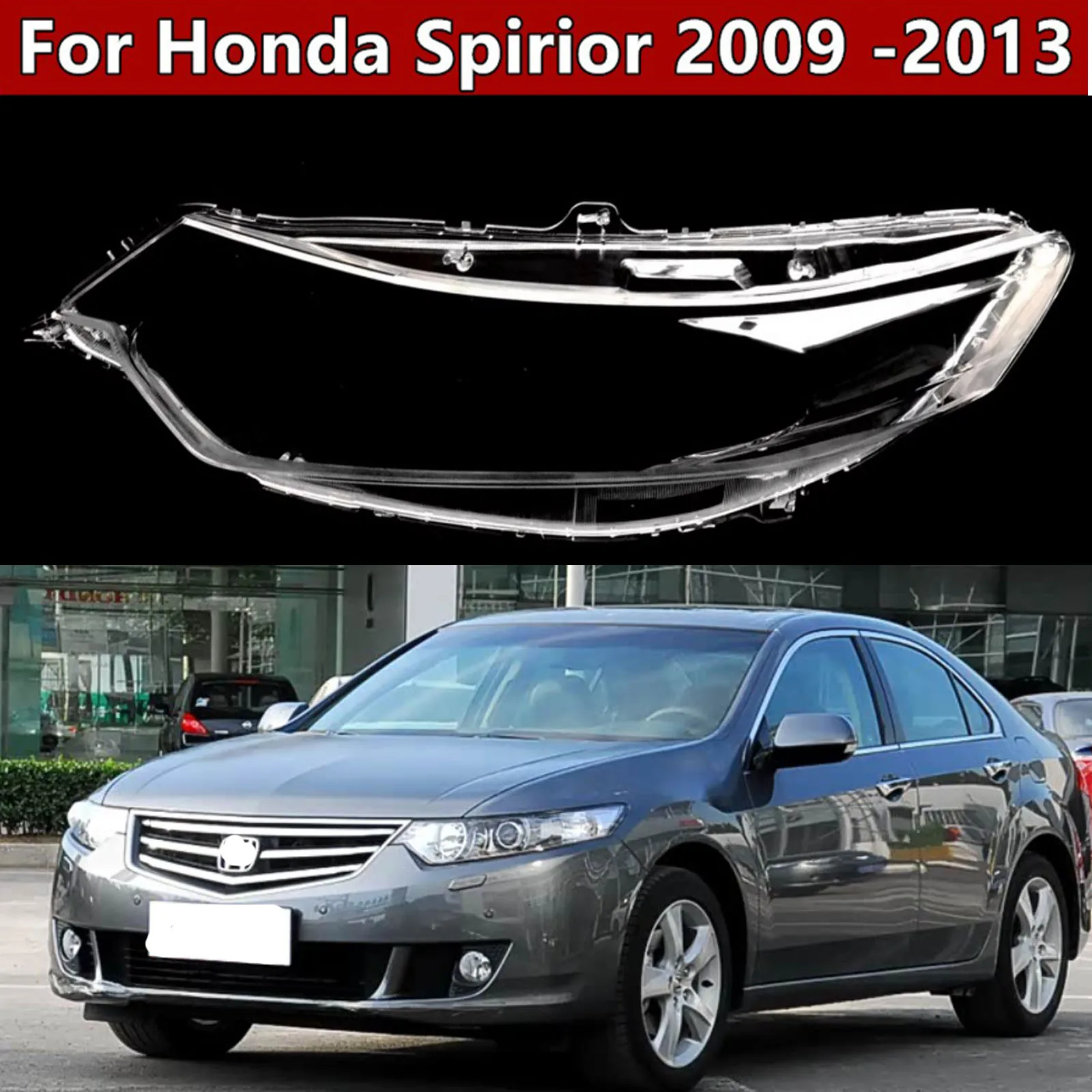

For Honda Spirior 2009-2013 Head Lamp Light Case Headlights Shell Mask Transparent Cover Lampshdade Headlamp Shell Glass