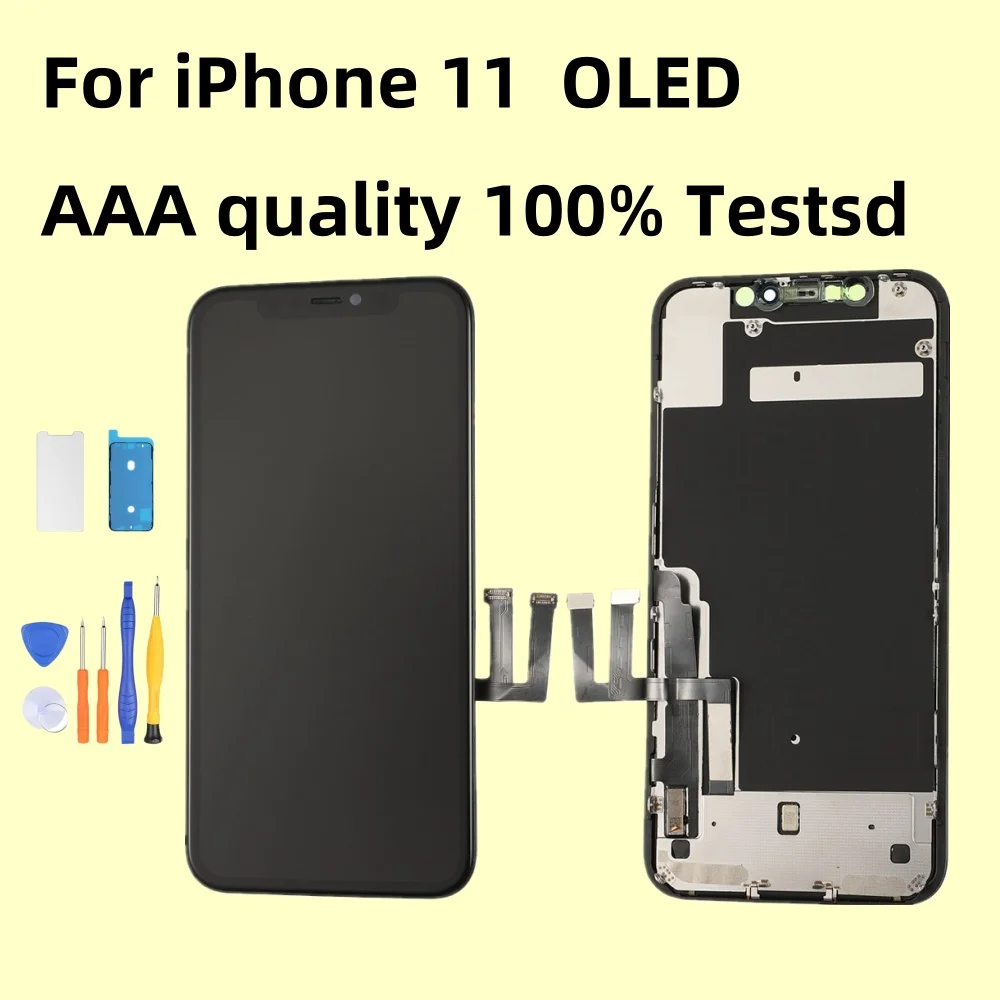 New OLED LCD For iPhone 11 Screen Assembly 100% Tested No Dead Pixel High Definition Flexible Display Screen Gift Tools