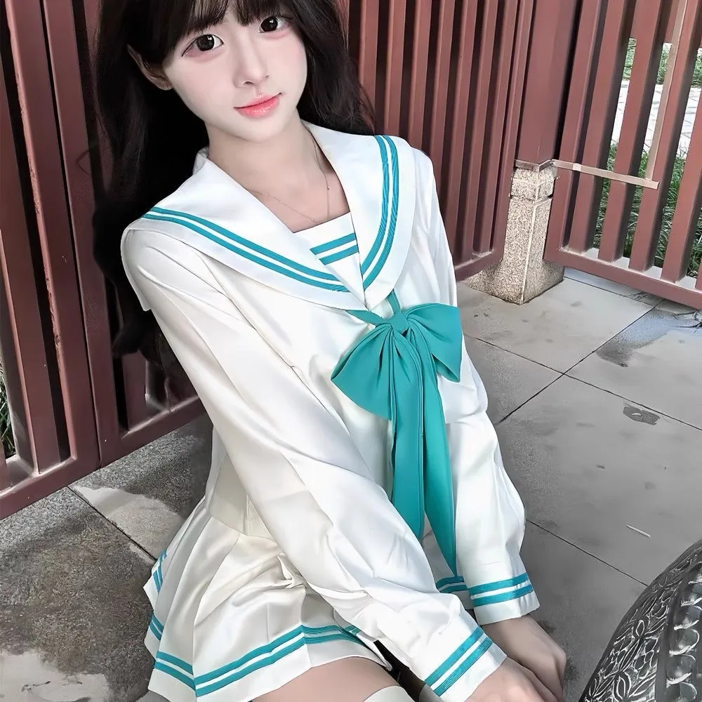 Abbigliamento per studenti Vestito da marinaio Bianco Rosa Scuola giapponese Jk Uniforme Sailor Fuku Ragazze delle scuole superiori delle donne coreane Seifuku