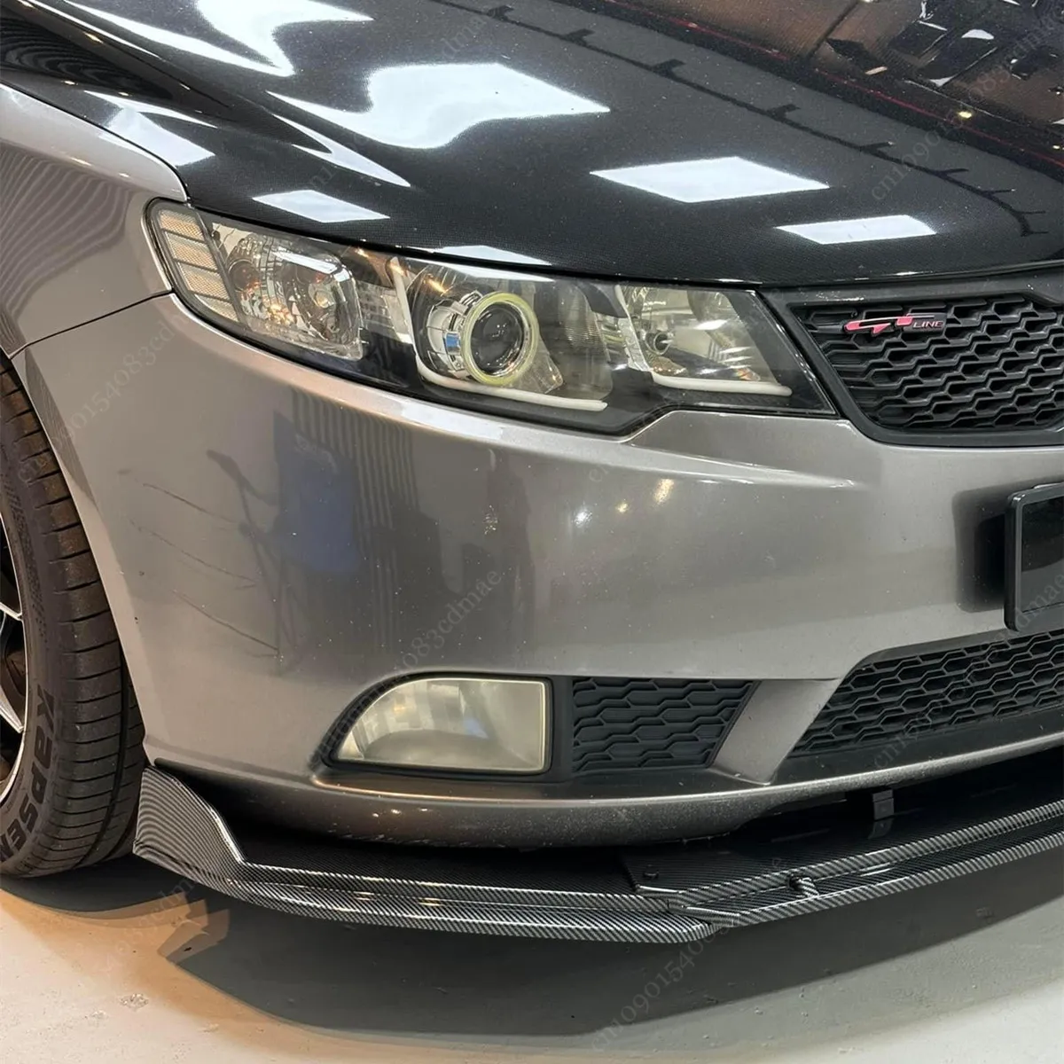 for Kia Cerato Naza Forte Koup TD Front Bumper Lip Spoiler Splitter Diffuser 2008 2009 2010 2011 2012 Tuning Bodykit Accessories