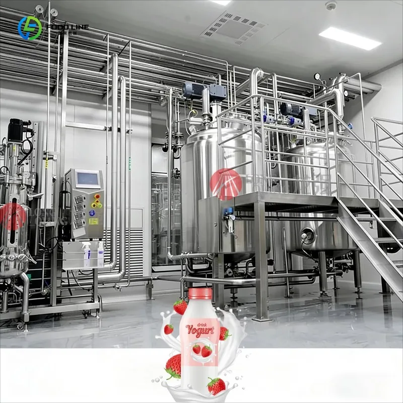 Newly Developed Drinking Yogurt Production Line Commercial Flavor Probiotic Dairy Beverage Processing Equipment
