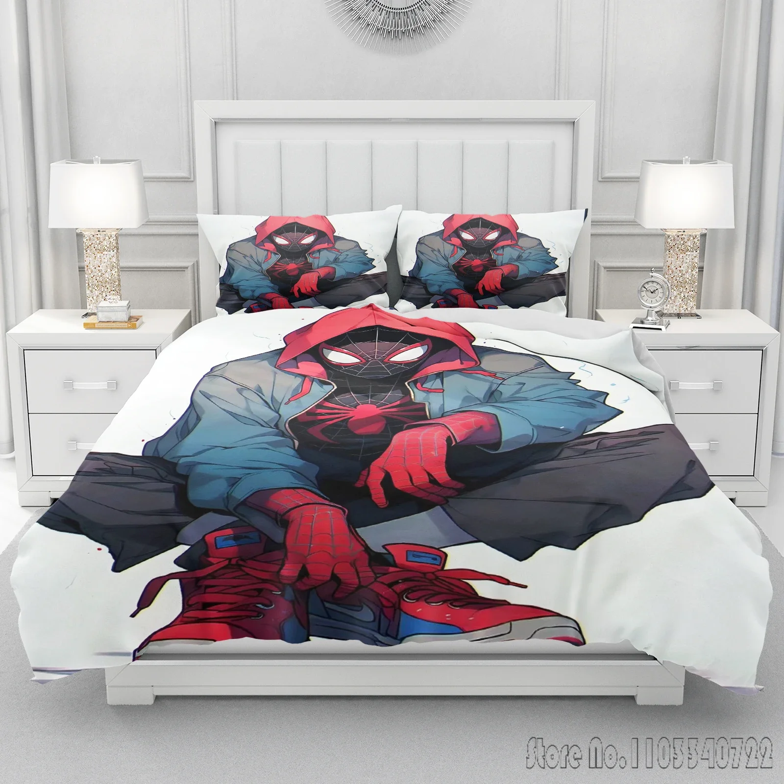 Spiderman Marvall Love Child Duvet Cover Set HD Comforter Cover Bedclothes for Kids Bedding Sets Bedroom Decor