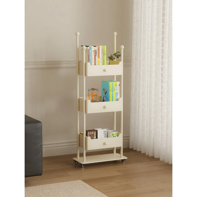 Small fresh snack shelves, multi-layer floor storage racks, side cabinets, storage racks, household living room and kitchen