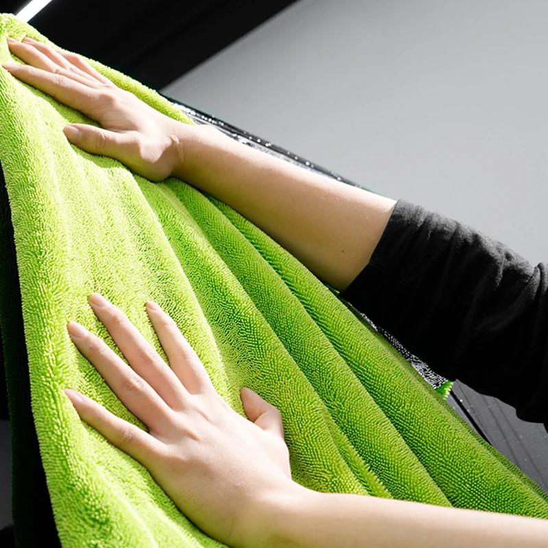 1400GSM منشفة تجفيف سميكة للغاية للسيارة/دراجة نارية كبيرة الحجم 60x120 سنتيمتر تنظيف الملابس لينة عالية الامتصاص سيارة بالتفصيل منشفة