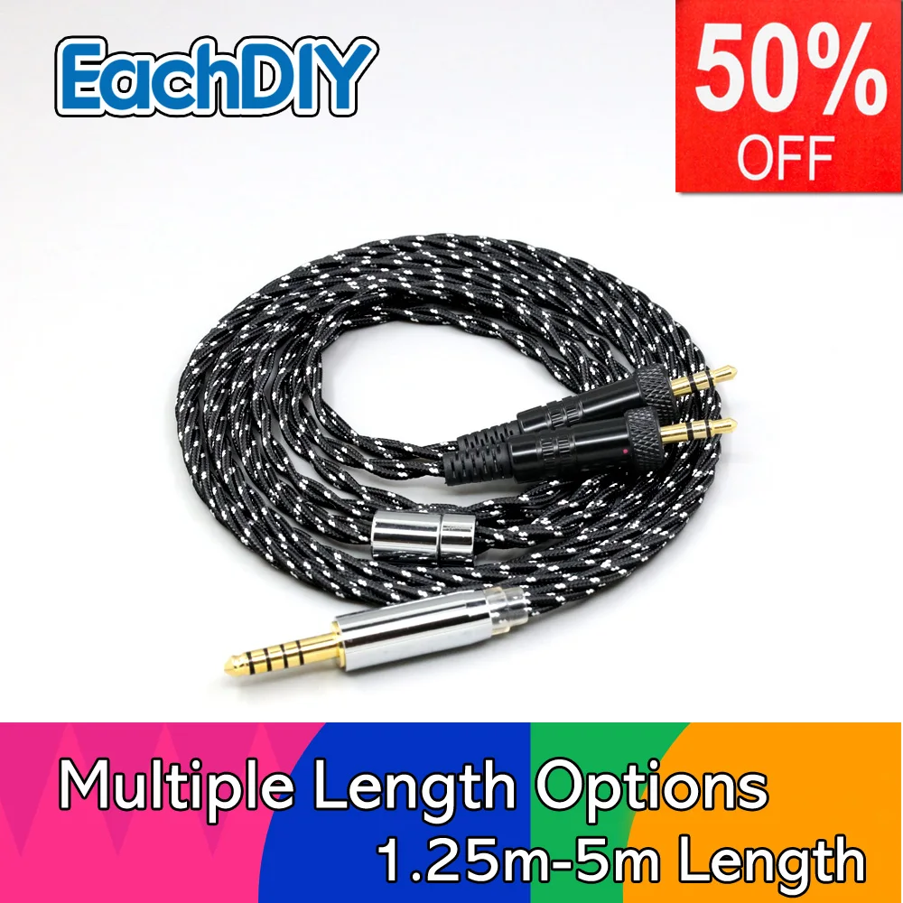 

OCC Mixed OFC Twisting Nylon Earphone Cable For Sony MDR-Z1R MDR-Z7 MDR-Z7M2 With Screw To Fix Headphone LN008711
