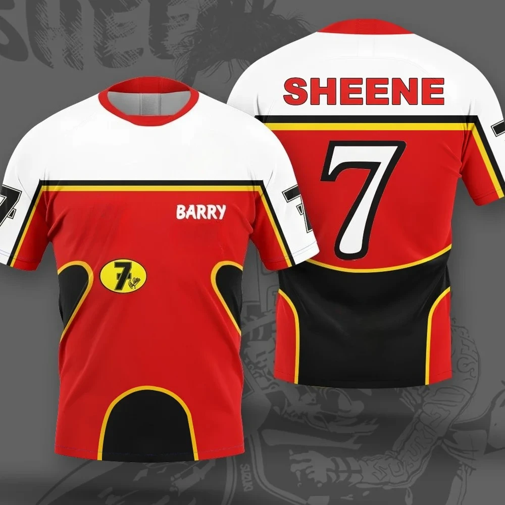 Barry Sheene 7 Driver Fans Men T-shirt Summer Short Sleeve Sports Male Clothes Tee Tops Men's T Shirts