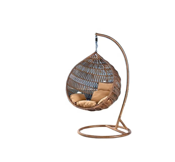

Best Seller Patio Garden Chair Outdoor PE Rattan Wicker Swing Hanging Hammock Basket Chair Egg Chair