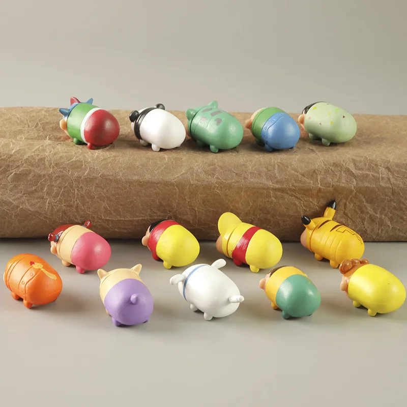 

14pcs/set Crayon Shin-chan Miniature Toy Creative PVC Action Figures Pile Up Accessories Kids Adorable Collection Birthday Gift
