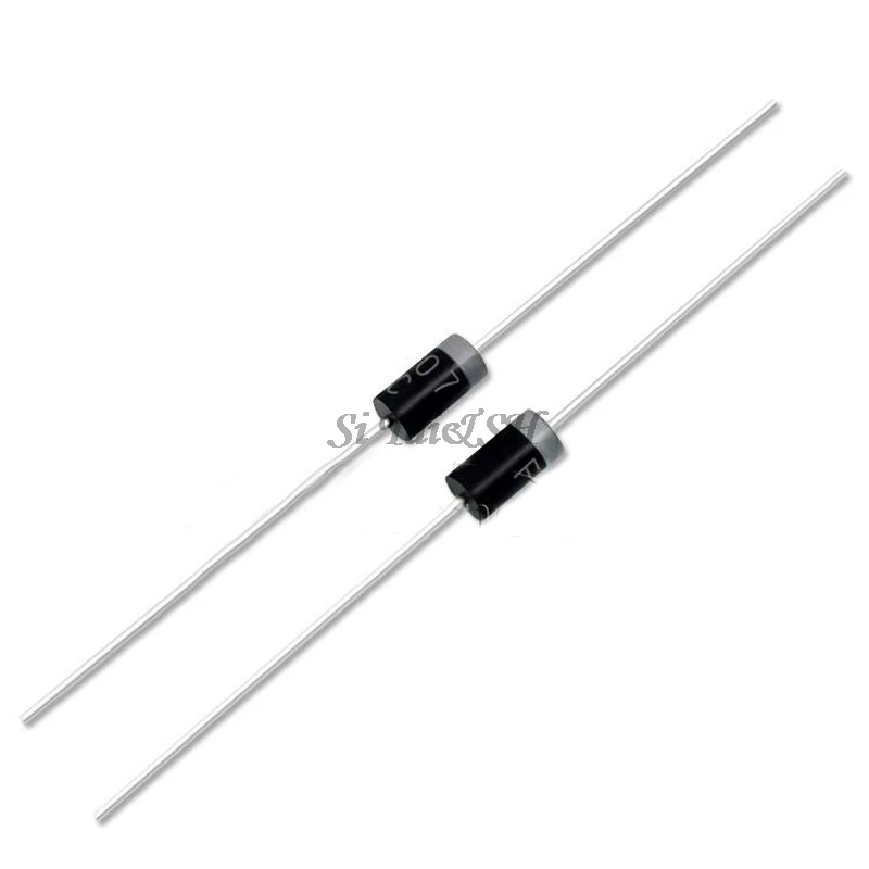 Diodo rectificador 100 piezas, 2A, 1000V, DO-15, FR207