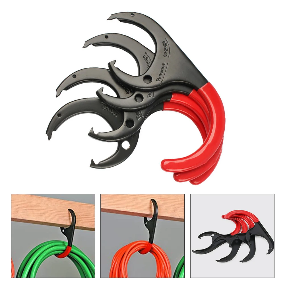 

4Pcs Heavy Duty Wooden Board Hooks Metal Punch Free Claw Type Wall Storage Hanger Garage Workshop Tool Organization Space Saving