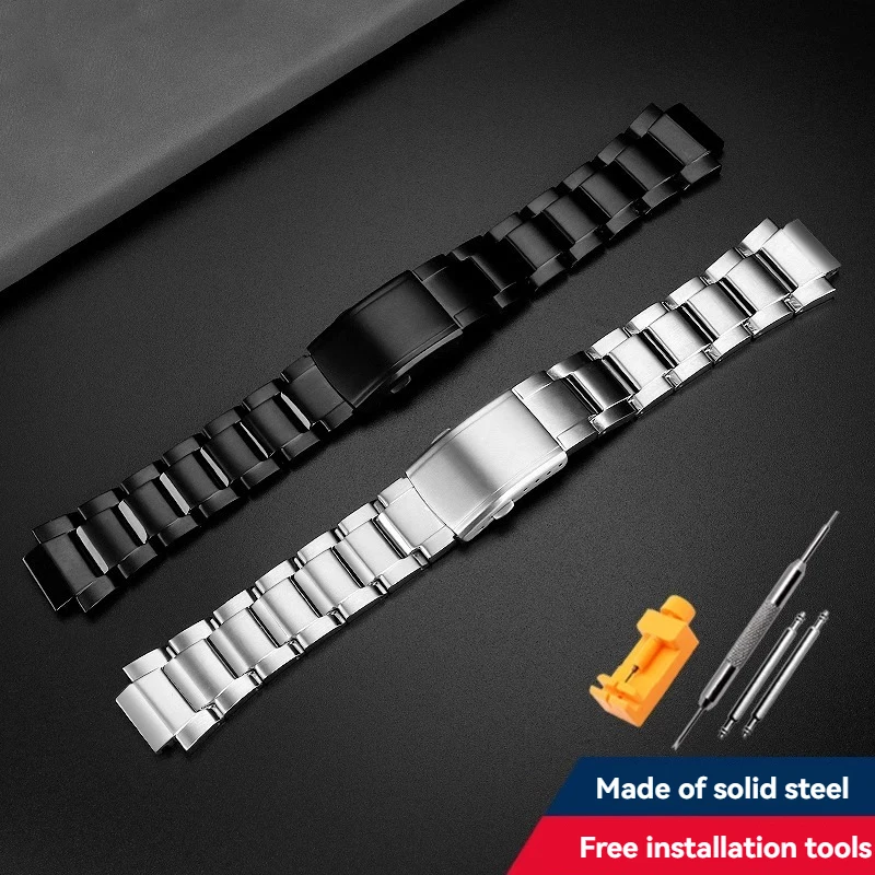 High Quality Soid Steel Wristband for Casio G-SHOCK Series GST-B200 GST B200 Bracelet Stainless Steel Watch Chain Strap 16mm
