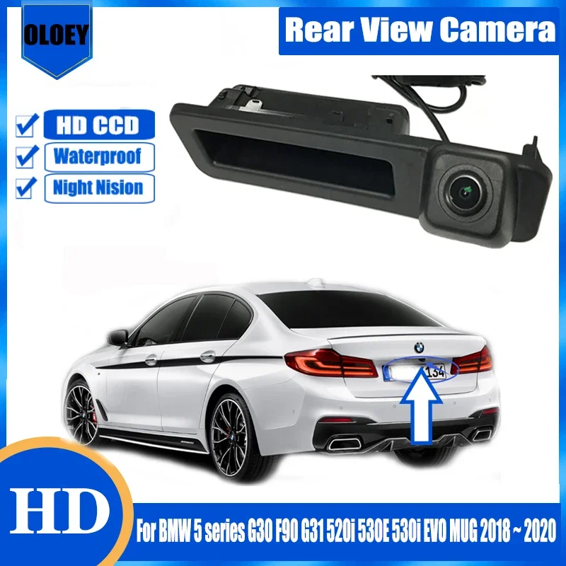 Backup Rear camera For BMW 5 series G30 F90 G31 520i 530E 530i EVO MUG 2018 ~ 2020 Parking Trunk Handle Camera Reversing Camera