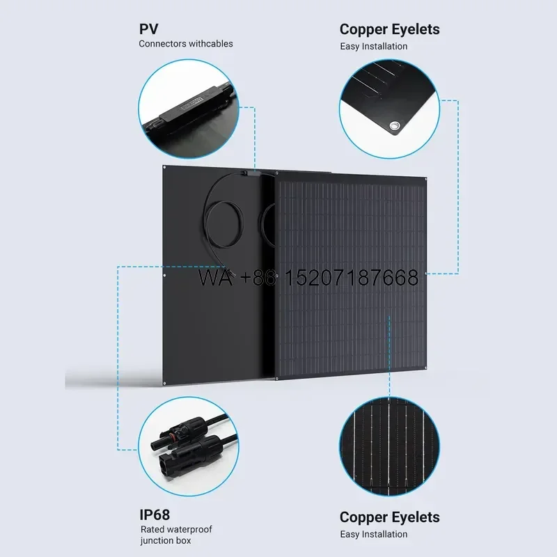 Wmwmnu 120W 240W Waterproof Semi Flexible Solar Panel for Caravan Yacht Camping PV Module for 12V Battery Charging Wholesale