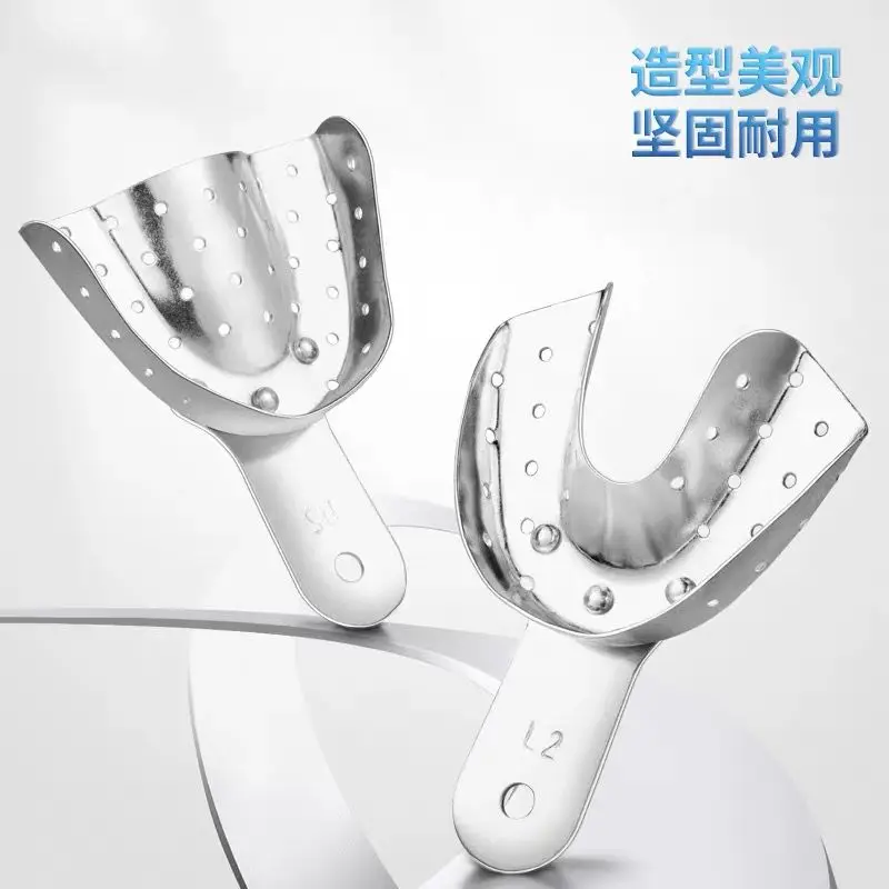 10pcs Dental Impression Trays For Dentists Aluminium Alloy Dental Tray Holder Dentistry Teeth Denture Instruments Tools