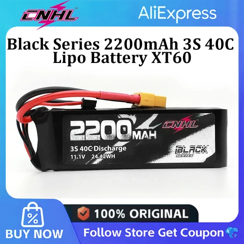 CNHL 2200mAh 3S 40C 11,1 V batería Lipo con enchufe XT60 para RC avión helicóptero Quadcopter FPV Drone coche