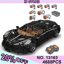 MOC 13163 High-Tech Car Building Block La Voiture Noire Sport Racing Car Model Assembly 1:8 Car Toys Kids Christmas Gifts