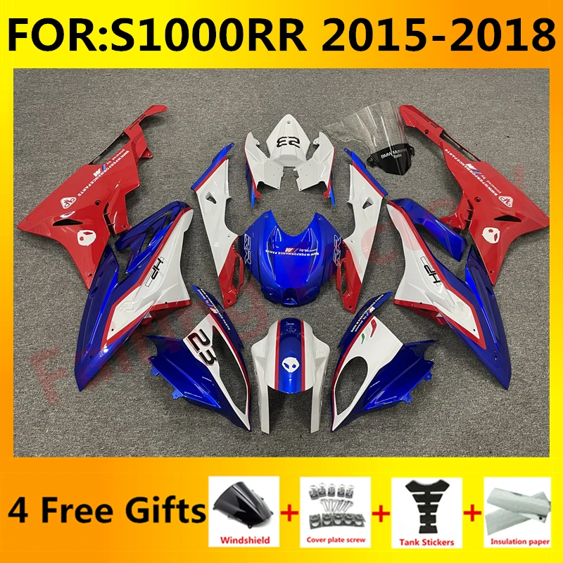 

NEW ABS Motorcycle full fairings kit fit For S1000RR S 1000 RR S1000 RR 2015 2016 2017 2018 bodywork Fairing kits blue white