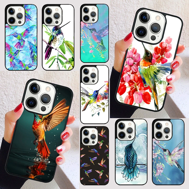 Lovely Birds Hummingbird cover For iPhone 15 16 13 12 11 14 Pro Max Mini Max SE 2020 7 8 6S Plus Phone Case