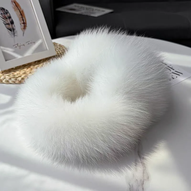 Real Fox Fur Earmuffs For Winter Women Warm Natural Fur Girls Ear Warmer Genuine Fur Scarves Plush Ear Muff