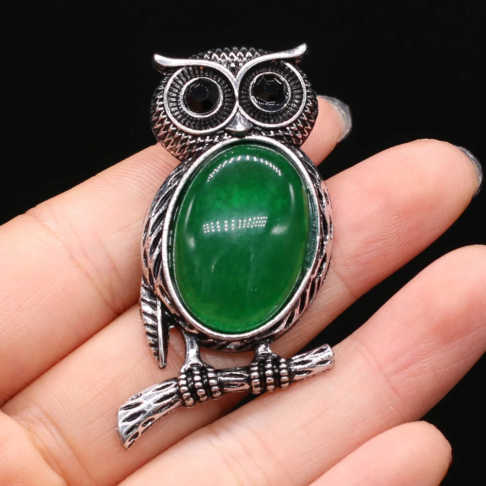 دبابيس للنساء من الحجر الطبيعي ، كريستال عقيق البومة ، كوارتز وردي ، لازورد ، عين النمر ، دبابيس للفتيات ، حجم الهدايا 25: x 50