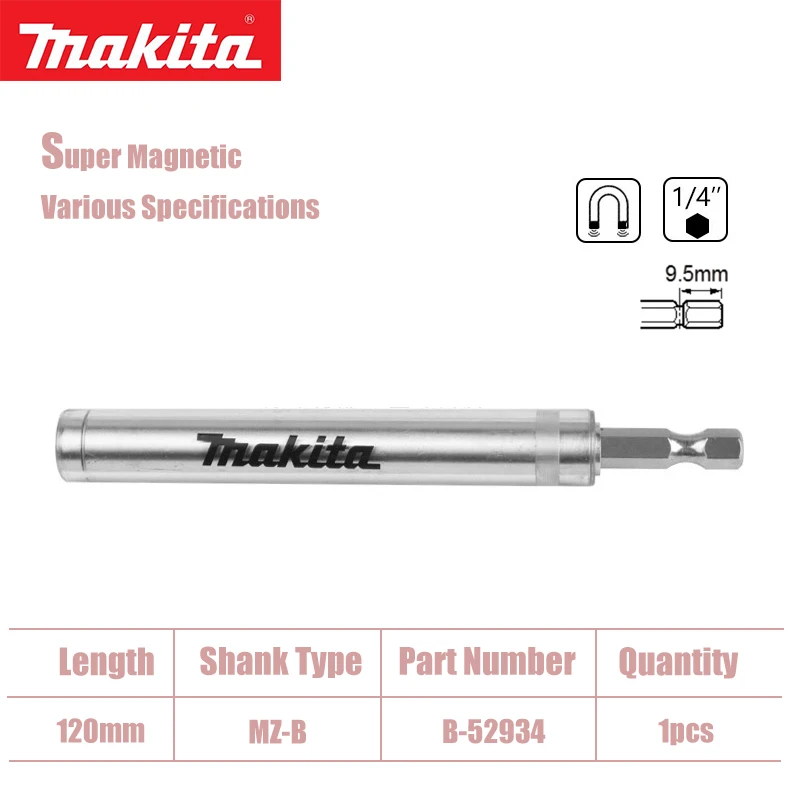 Makita Hexagonal Handle Rod Bracket 6.35mm Easy Disassembly Strong Magnetism Self-locking Screwdriver Tool Accessories