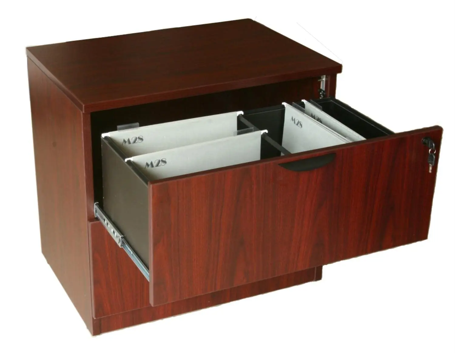 N112-M 2-Drawer Lateral File in Mahogany