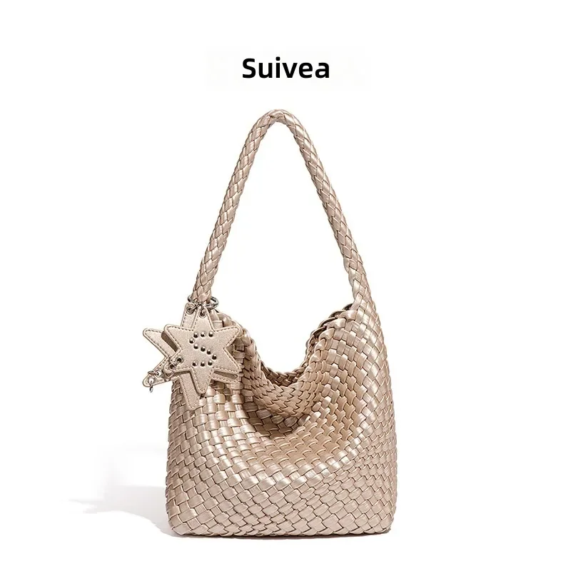 Woven Bucket Bag for Women and Children Fashionable Small Handbag with Trendy Ins Niche Design Perfect for Daily Use and Live